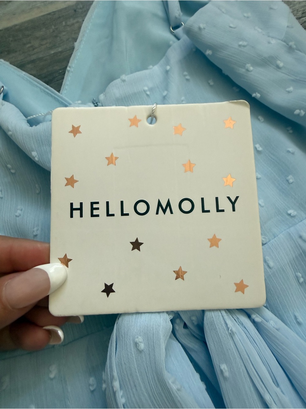 Hello Molly Blue Ruffle Tie-Front Mini Dress - Picture 10 of 12